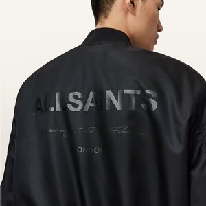 All Saints Black Bomber Jacket